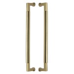 M Marcus Heritage Brass Back to Back Door Pull Handle Bauhaus Design 483mm length